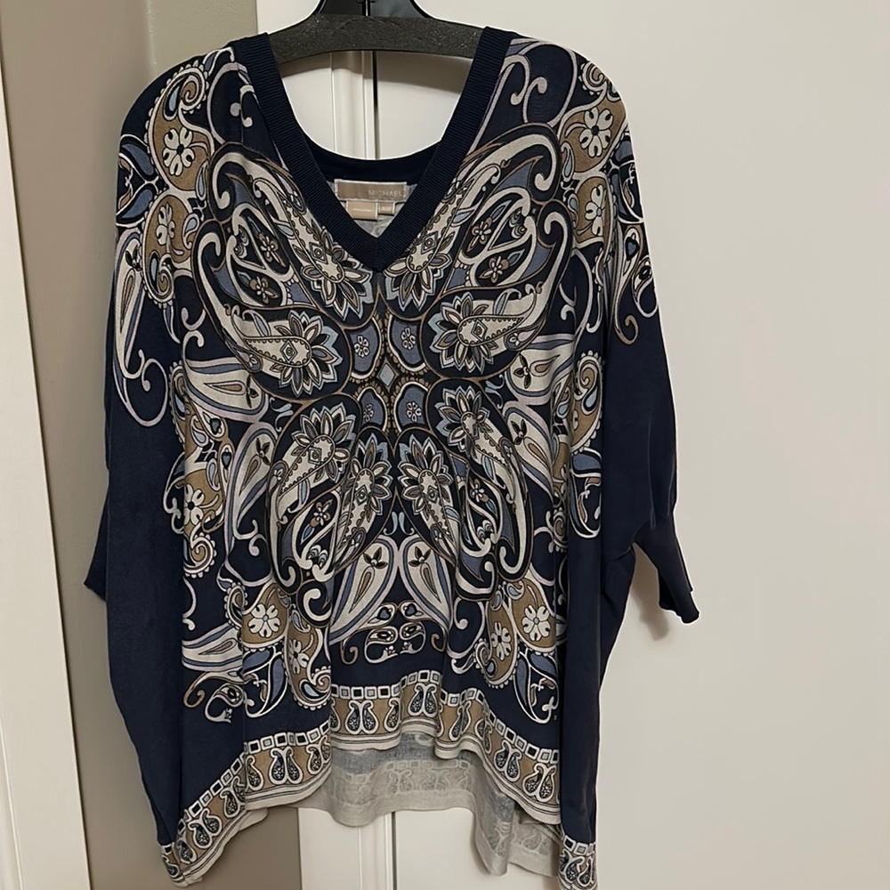 Michael Kors silk poncho